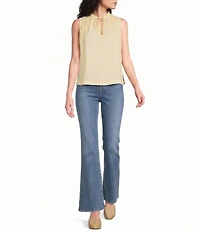 ELAN Woven Tie V-Neck Sleeveless Flowy Top