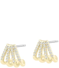 Electric Picks After Party Rhinestone Huggie Hoop Earrings