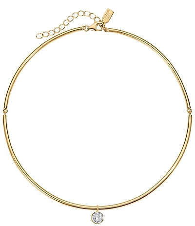 Electric Picks Belle Rhinestone Charm Collar Necklace