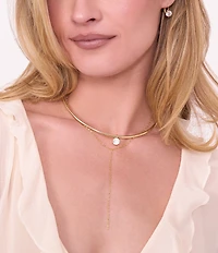 Electric Picks Belle Rhinestone Charm Collar Necklace