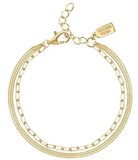Electric Picks Double Chain Layered Bracelet
