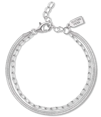 Electric Picks Double Chain Layered Bracelet