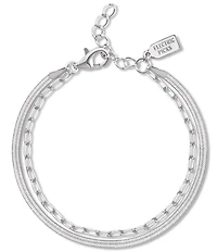 Electric Picks Double Chain Layered Bracelet