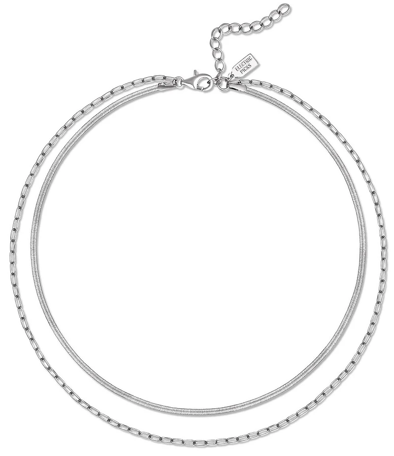 Electric Picks Double Chain Layered Necklace