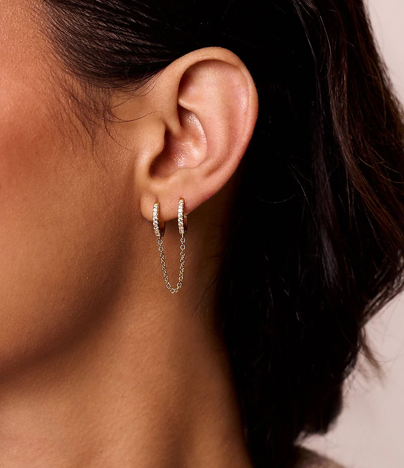 Electric Picks Double Down Hoop Earrings