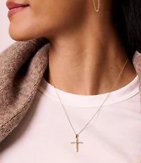 Electric Picks Dove Cross Short Pendant Necklace