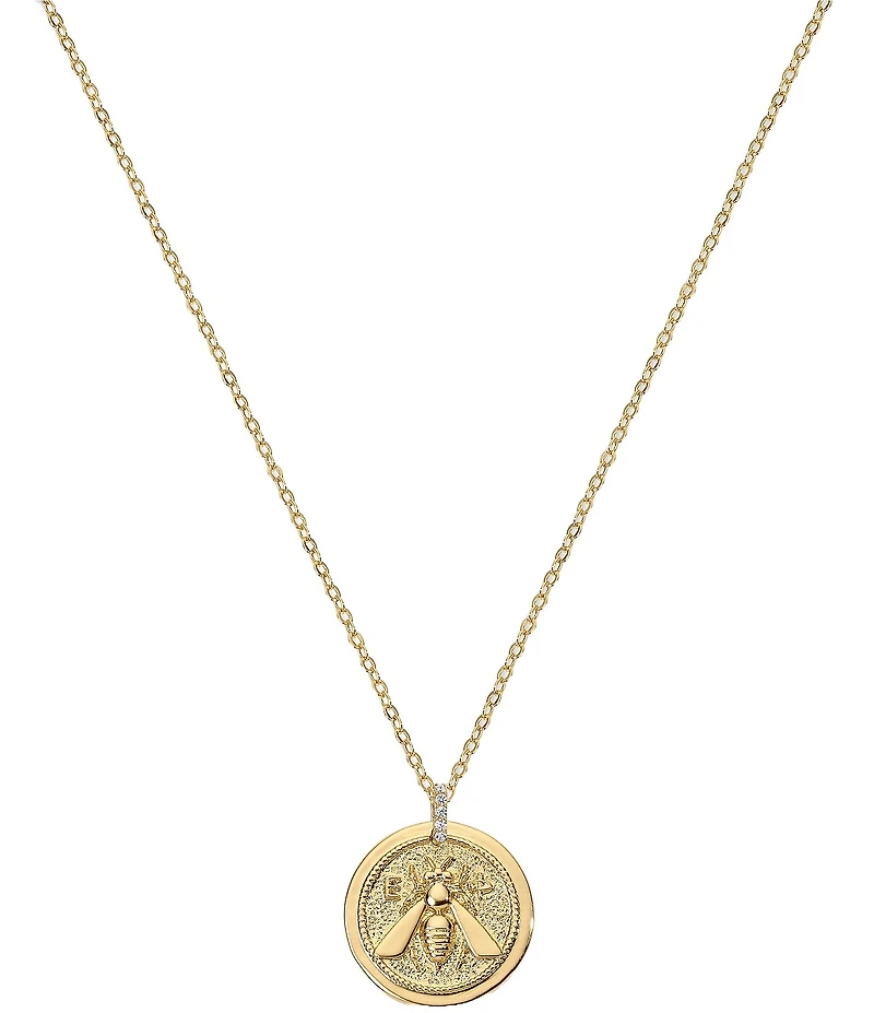 Electric Picks Honey Bee Short Pendant Necklace