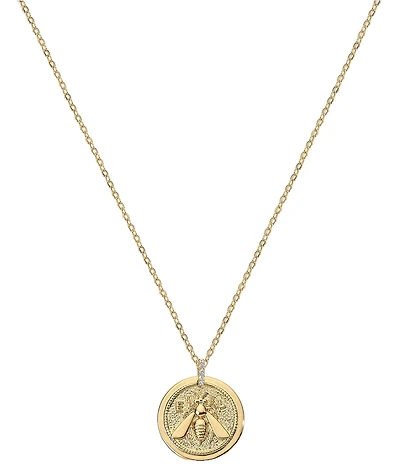 Electric Picks Honey Bee Short Pendant Necklace