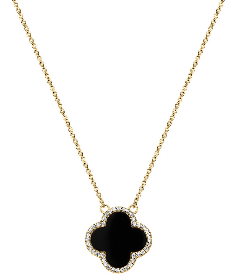 Electric Picks Icon Black Clover Short Pendant Necklace