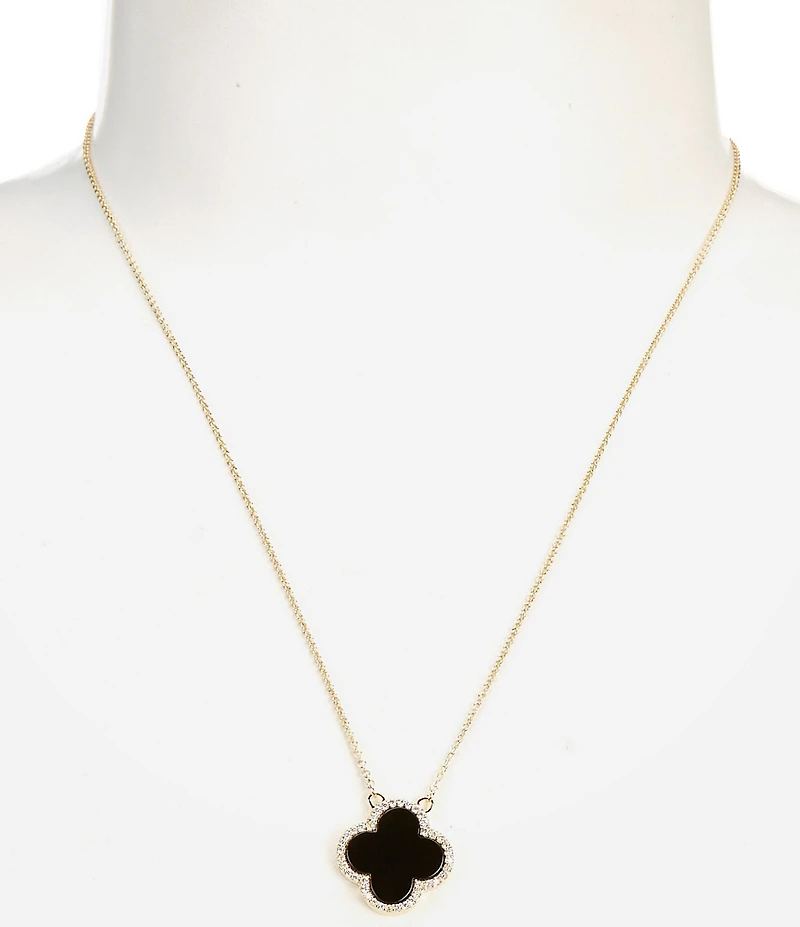 Electric Picks Icon Black Clover Short Pendant Necklace