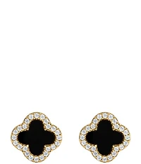 Electric Picks Icon Rhinestone Stud Earrings
