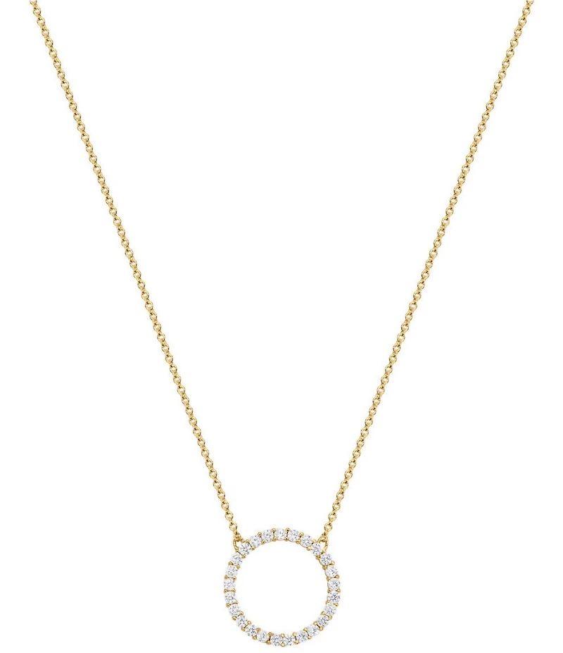 Electric Picks Inner Circle Rhinestone Short Pendant Necklace