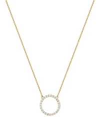 Electric Picks Inner Circle Rhinestone Short Pendant Necklace