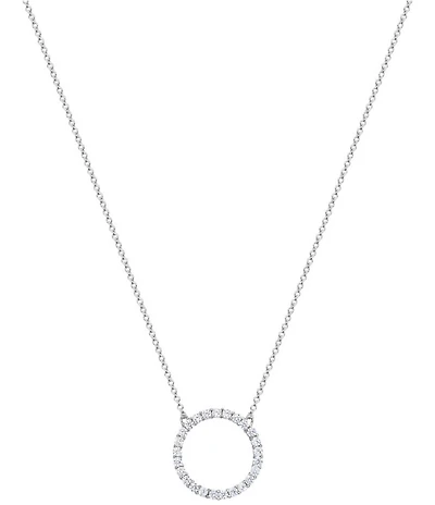 Electric Picks Inner Circle Rhinestone Short Pendant Necklace