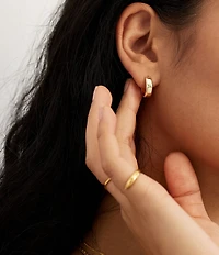 Electric Picks Parker Puffy Huggie Hoop Earrings