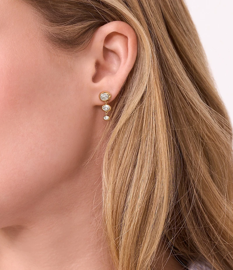 Electric Picks Rhinestone Rain Drop Earrings