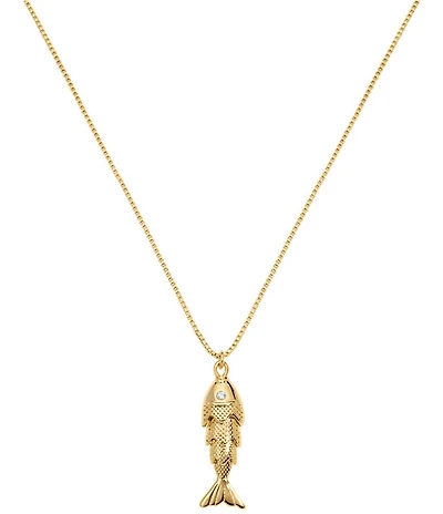 Electric Picks Summer Catch Fish Short Pendant Necklace