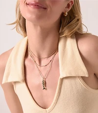 Electric Picks Summer Catch Fish Short Pendant Necklace