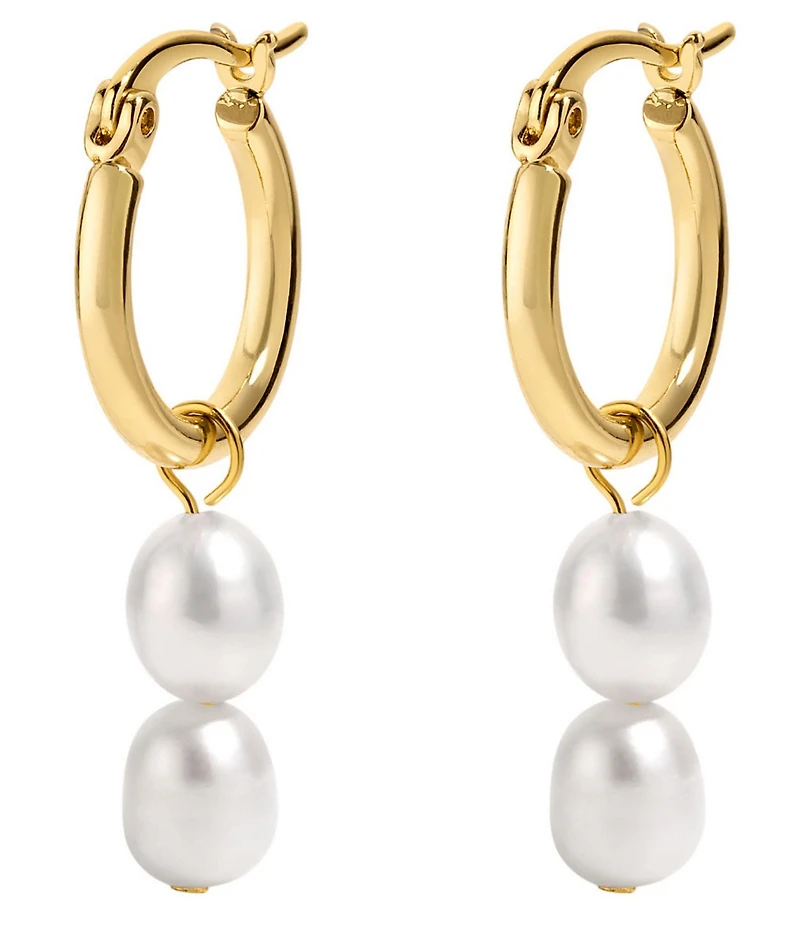 Electric Picks Summerland Pearl Beaded Hoop Earrings