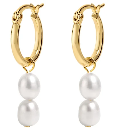 Electric Picks Summerland Pearl Beaded Hoop Earrings