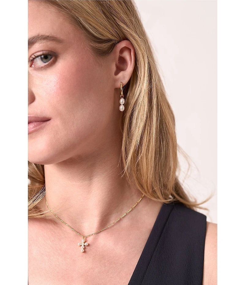 Electric Picks Summerland Pearl Beaded Hoop Earrings