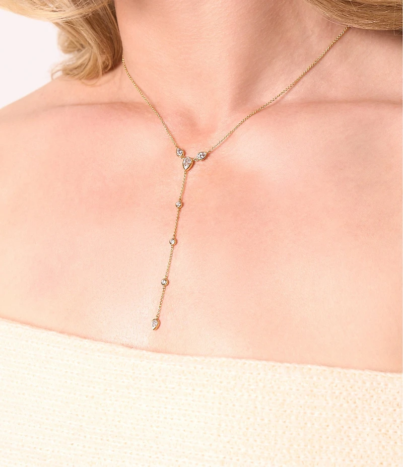 Electric Picks Tay Rhinestone Y Necklace