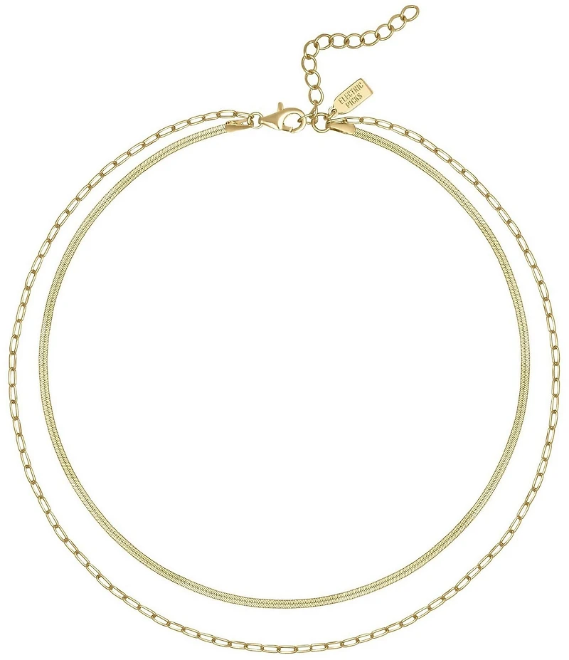 Electric Picks Twice As Nice Short Multi Strand Chain Necklace