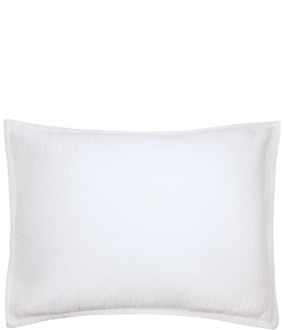 ELISABETH YORK Edin Braided Pattern Hemstitch Cotton Sham