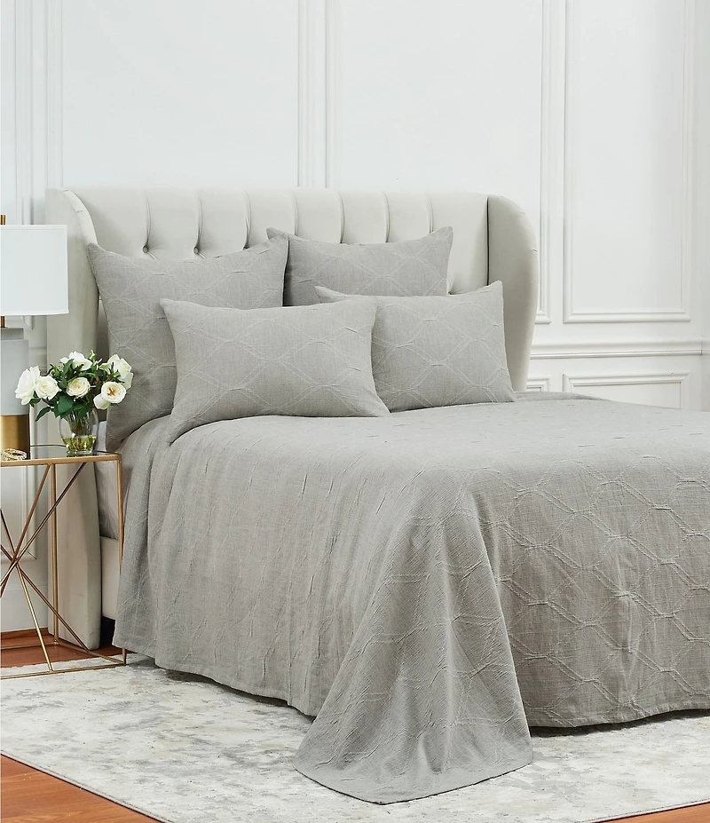 ELISABETH YORK Elaine Yarn-Dyed Matelasse Coverlet