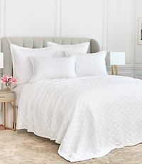 ELISABETH YORK Emory Collection Channel Stitch Diamond Pattern Cotton Quilt