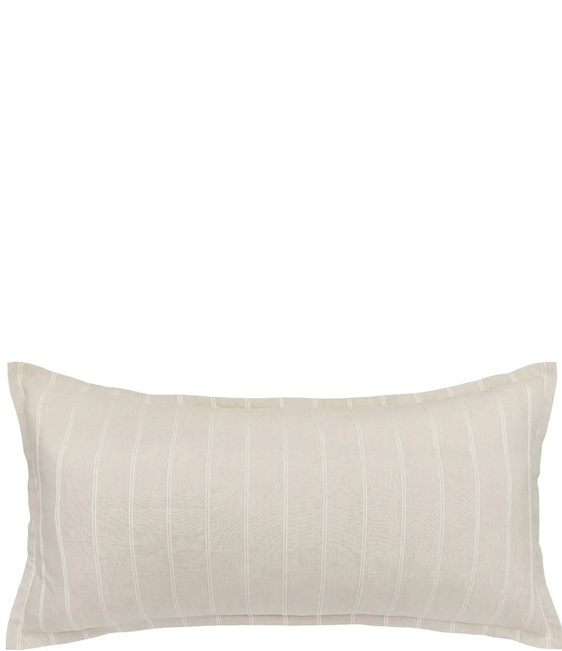 ELISABETH YORK Reverse Stripe Chenille Accent Natural Pillow Sham