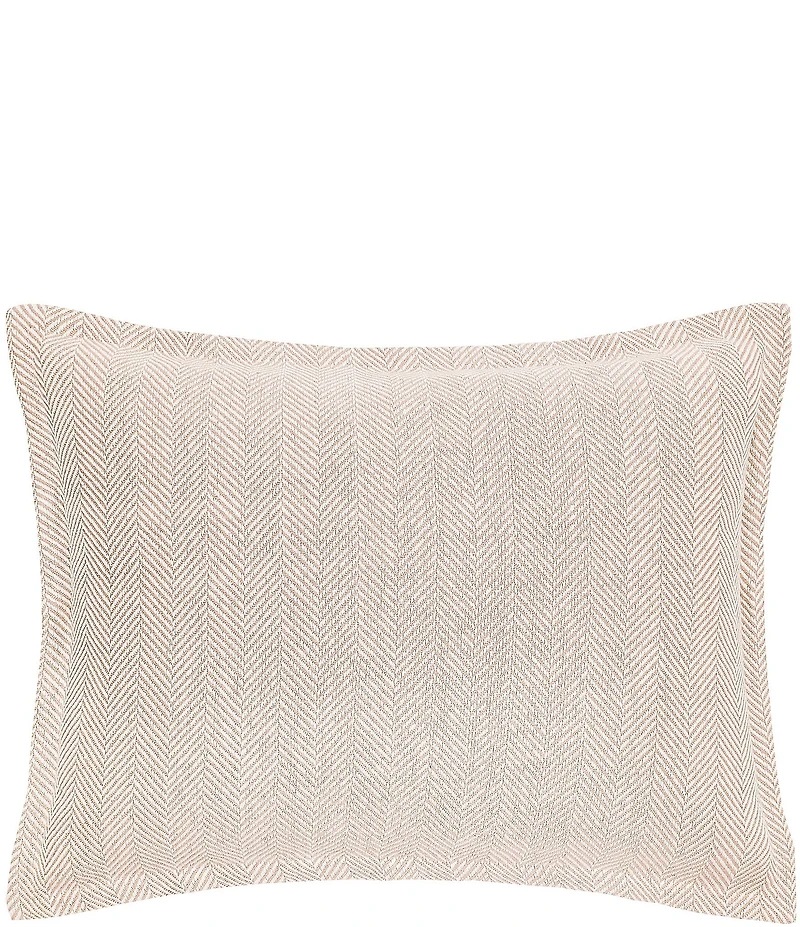ELISABETH YORK Torin Herringbone Weave Pattern Ringspun Cotton Sham