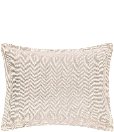 ELISABETH YORK Torin Herringbone Weave Pattern Ringspun Cotton Sham