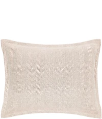 ELISABETH YORK Torin Herringbone Weave Pattern Ringspun Cotton Sham