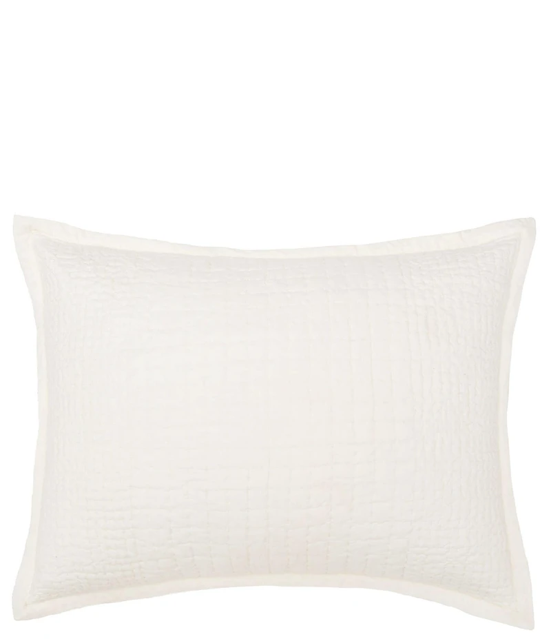 ELISABETH YORK Willa Ivory Cotton Voile Pillow Sham