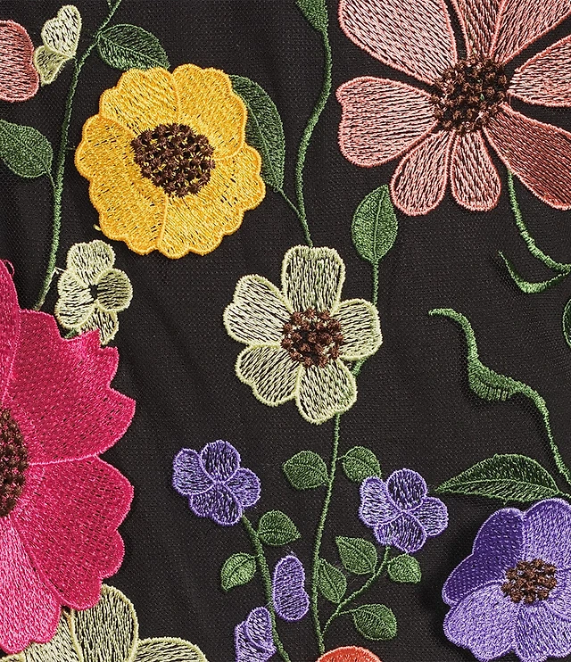 jessica howard short sleeve boat neck floral embroidered mesh dress Jessica Howard Women's Dresses Dress,Tea,4P at Amazon Women's Clothing store