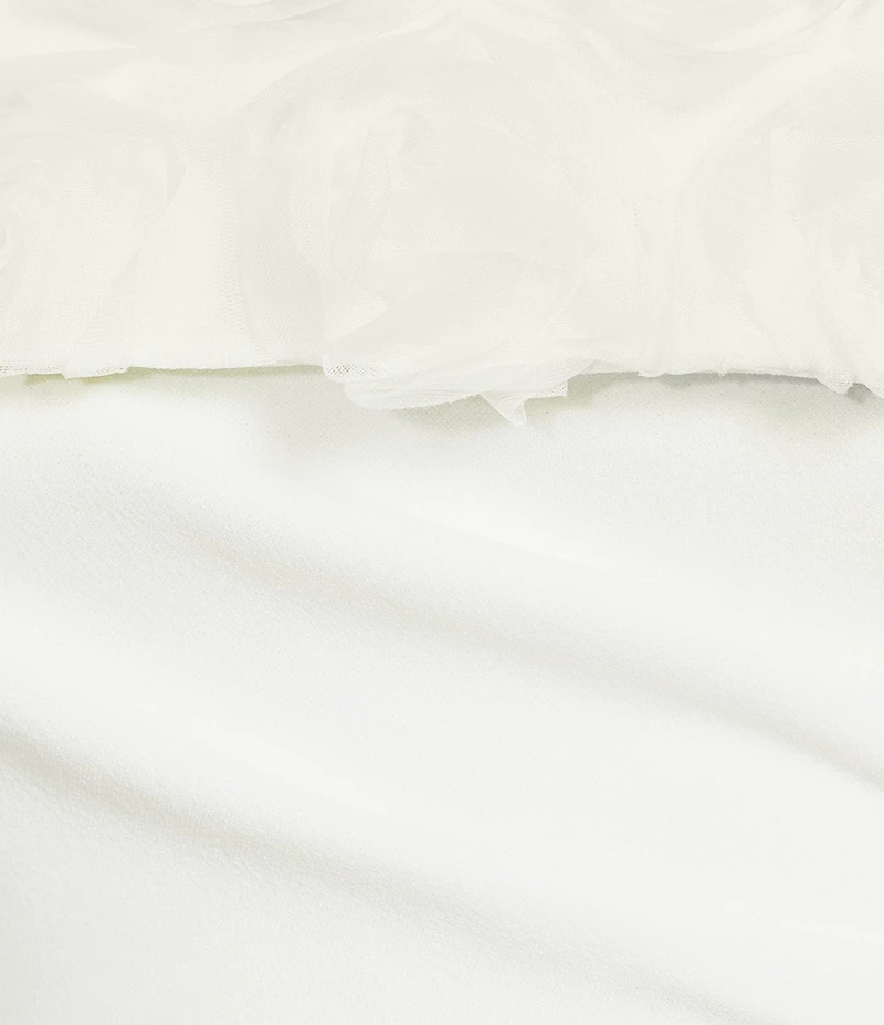 Eliza J Crepe 3D Flower Off-The-Shoulder Side Rouching Bodycon Midi Dress