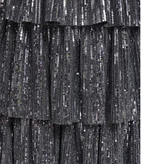 Eliza J Halter Mock Neck Cocktail Dress With Tiered Dress