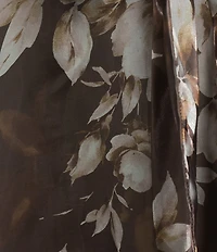 Eliza J Halter Neck Floral Shimmer Organza Aline Gown