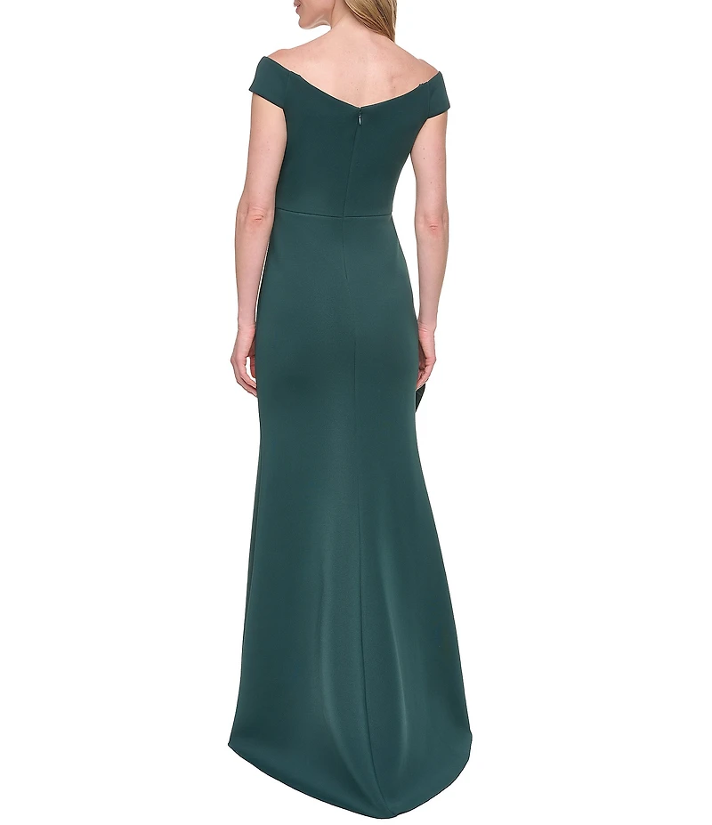 Eliza J Off The Shoulder Gown With 3D Flower