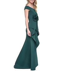 Eliza J Off The Shoulder Gown With 3D Flower