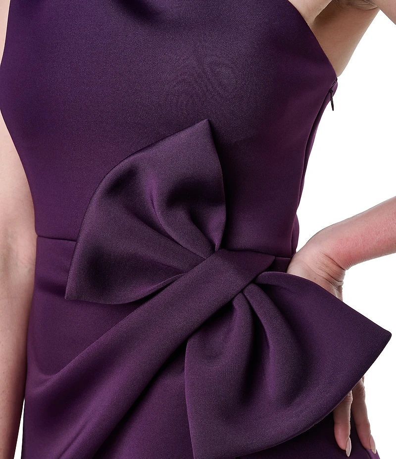 Eliza J One Shoulder Midi Dress With Side Bow