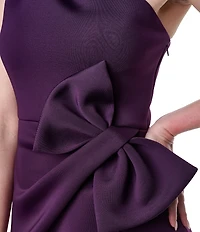 Eliza J One Shoulder Midi Dress With Side Bow