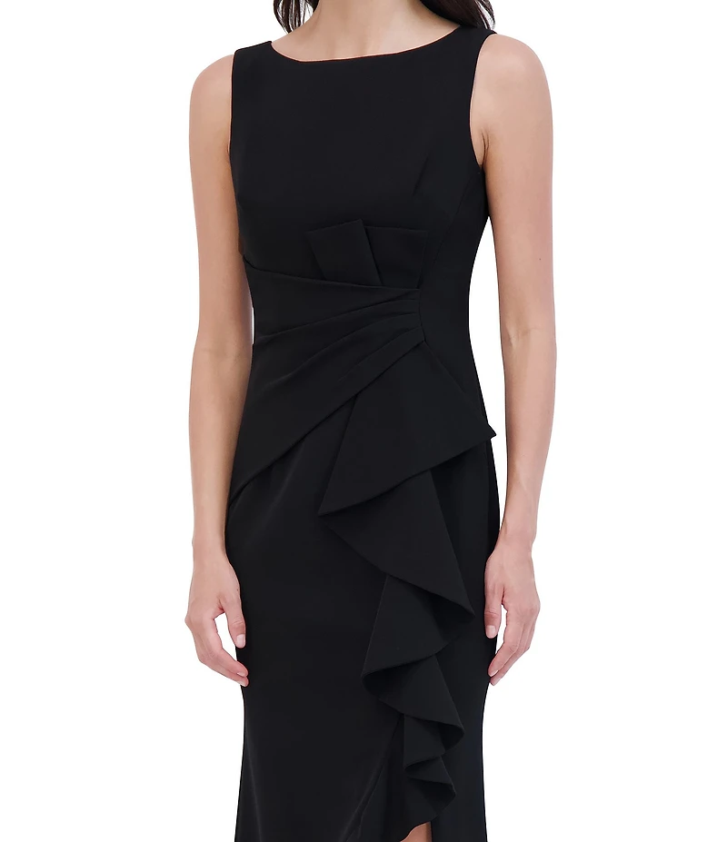 Eliza J Sleeveless Gown With Ruffle and Gathered Front