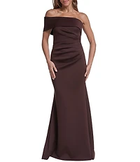 Eliza J Stretch Off-the-Shoulder Sleeveless Gown