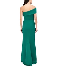 Eliza J Stretch Off-the-Shoulder Sleeveless Gown