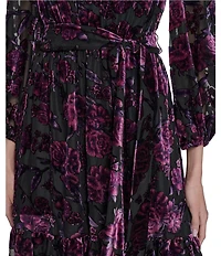 Eliza J V Neck Ruffle Fit & Flare Mini Dress