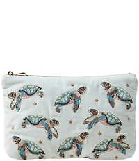 Elizabeth Scarlett Baby Turtle Velvet Everyday Pouch
