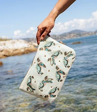 Elizabeth Scarlett Baby Turtle Velvet Everyday Pouch