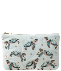 Elizabeth Scarlett Baby Turtle Velvet Everyday Pouch